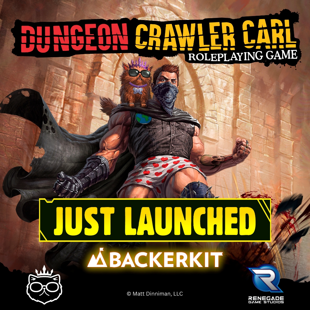 Renegade Game Studios Launches Dungeon Crawler Carl Tabletop Games on BackerKit